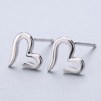 1 Pair Cute Sweet Triangle Bow Knot Snowflake Plating Sterling Silver Ear Studs sku image 20