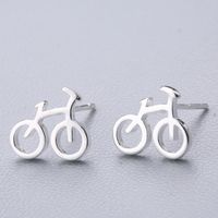 1 Pair Cute Sweet Triangle Bow Knot Snowflake Plating Sterling Silver Ear Studs sku image 28