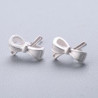 1 Pair Cute Sweet Triangle Bow Knot Snowflake Plating Sterling Silver Ear Studs sku image 16