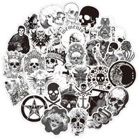 New Black And White Punk Gothic Graffiti Stickers Waterproof Trolley Case Notebook Skateboard Stickers sku image 2
