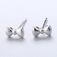 1 Paire Mignon Sucré Triangle Noeud D'arc Flocon De Neige Placage Argent Sterling Boucles D'oreilles sku image 39