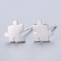 1 Pair Cute Sweet Triangle Bow Knot Snowflake Plating Sterling Silver Ear Studs sku image 33