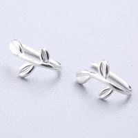 1 Pair Cute Sweet Triangle Bow Knot Snowflake Plating Sterling Silver Ear Studs sku image 32