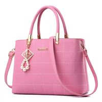 Women's Large Pu Leather Solid Color Business Classic Style Square Zipper Shoulder Bag Handbag Crossbody Bag sku image 5