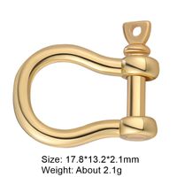 1 Piece Copper Zircon 18K Gold Plated Solid Color Polished Jewelry Buckle Classic Style sku image 3
