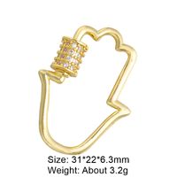 1 Piece Copper Zircon 18K Gold Plated Solid Color Polished Jewelry Buckle Classic Style sku image 24