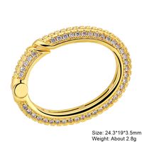 1 Piece Copper Zircon 18K Gold Plated Solid Color Polished Jewelry Buckle Classic Style sku image 35