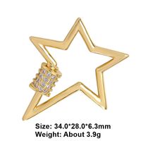 1 Piece Copper Zircon 18K Gold Plated Solid Color Polished Jewelry Buckle Classic Style sku image 8