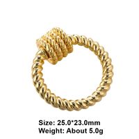 1 Piece Copper Zircon 18K Gold Plated Solid Color Polished Jewelry Buckle Classic Style sku image 14