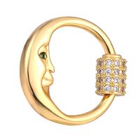 1 Piece Copper Zircon 18K Gold Plated Solid Color Polished Jewelry Buckle Classic Style sku image 1