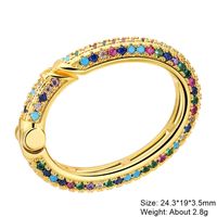 1 Piece Copper Zircon 18K Gold Plated Solid Color Polished Jewelry Buckle Classic Style sku image 36