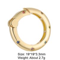 1 Piece Copper Zircon 18K Gold Plated Solid Color Polished Jewelry Buckle Classic Style sku image 11