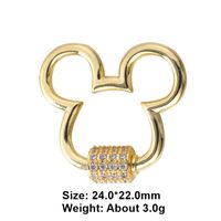1 Piece Copper Zircon 18K Gold Plated Solid Color Polished Jewelry Buckle Classic Style sku image 22