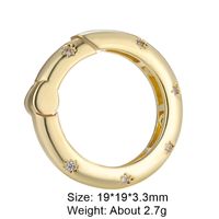 1 Piece Copper Zircon 18K Gold Plated Solid Color Polished Jewelry Buckle Classic Style sku image 13