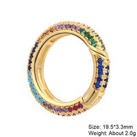1 Piece Copper Zircon 18K Gold Plated Solid Color Polished Jewelry Buckle Classic Style sku image 21