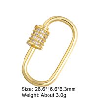 1 Piece Copper Zircon 18K Gold Plated Solid Color Polished Jewelry Buckle Classic Style sku image 7