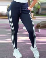 Frau Täglich Sport Lässig Sport Streifen In Voller Länge Jogginghose main image 3