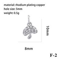 Simple Style Shiny Leaves Rose Flower Copper Plating Inlay Zircon 18k Gold Plated Charms sku image 9