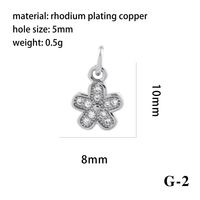 Simple Style Shiny Leaves Rose Flower Copper Plating Inlay Zircon 18k Gold Plated Charms sku image 10