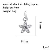 Simple Style Shiny Leaves Rose Flower Copper Plating Inlay Zircon 18k Gold Plated Charms sku image 20