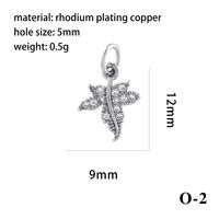 Simple Style Shiny Leaves Rose Flower Copper Plating Inlay Zircon 18k Gold Plated Charms sku image 26