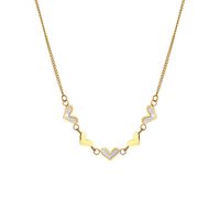 Elegant Heart Shape Butterfly Titanium Steel Plating Pendant Necklace sku image 118