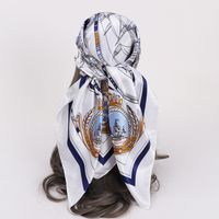 Women's Retro Floral Satin Printing Scarves & Gloves main image 6