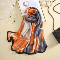 Women's Classic Style Flower Satin Printing Scarf sku image 16