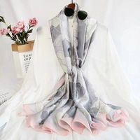 Women's Classic Style Flower Satin Printing Scarf sku image 3