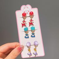 Cute Flower Bow Knot Fish Tail Alloy Plastic Wholesale Drop Earrings sku image 6