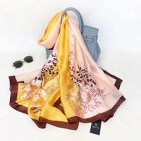 Women's Classic Style Flower Satin Printing Scarf sku image 10