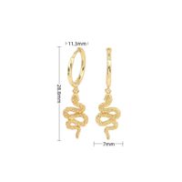 1 Pair Vintage Style Snake Plating Sterling Silver White Gold Plated Gold Plated Drop Earrings main image 3