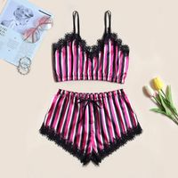 Sexy Stripe Sexy Lingerie Sets Party Lace Ultra-thin Mid Waist Normal Type Sexy Lingerie main image 4