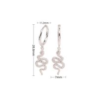 1 Pair Vintage Style Snake Plating Sterling Silver White Gold Plated Gold Plated Drop Earrings sku image 1
