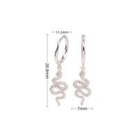 1 Pair Vintage Style Snake Plating Sterling Silver White Gold Plated Gold Plated Drop Earrings main image 4