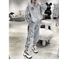 Women's Long Sleeve Women's Hoodies Sets Washed Patchwork Simple Style Classic Style Simple Solid Color main image 6