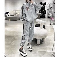 Women's Long Sleeve Women's Hoodies Sets Washed Patchwork Simple Style Classic Style Simple Solid Color main image 4