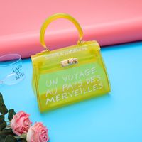 Women's All Seasons Pu Leather Letter Streetwear Square Lock Clasp Jelly Bag sku image 6