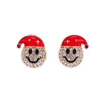 1 Pair Cute Santa Claus Bell Plating Alloy Ear Studs main image 2