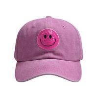 Unisex Cute Simple Style Smiley Face Sequins Curved Eaves Baseball Cap sku image 4