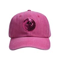 Unisex Cute Simple Style Smiley Face Sequins Curved Eaves Baseball Cap sku image 5