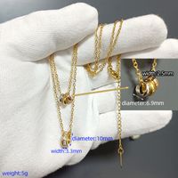 Wholesale Elegant Simple Style Circle Stainless Steel Plating Inlay 18k Gold Plated Rhinestones Pendant Necklace main image 3