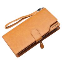 Unisex Solid Color Pu Leather Open Long Wallets sku image 1