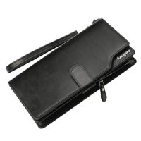 Unisex Solid Color Pu Leather Open Long Wallets sku image 2