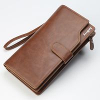 Unisex Solid Color Pu Leather Open Long Wallets main image 4