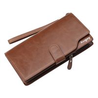 Unisex Solid Color Pu Leather Open Long Wallets sku image 3
