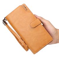 Unisex Solid Color Pu Leather Open Long Wallets main image 3