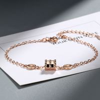 Simple Style Geometric Copper Zircon Bracelets In Bulk sku image 2