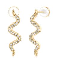 1 Pair Simple Style Shiny Hexagram Devil's Eye Snake Plating Inlay Copper Zircon 14k Gold Plated Ear Studs sku image 4