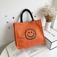 Women's Large Polyester Color Block Vintage Style Classic Style Square Open Tote Bag main image 5